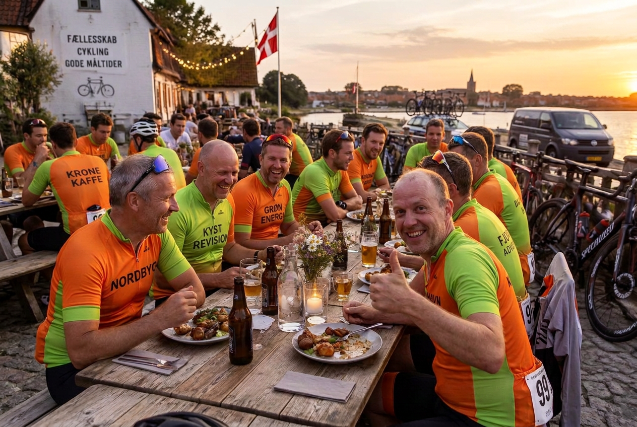 Netværk og mad efter løbet